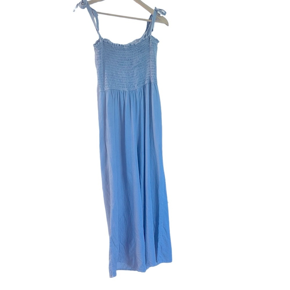She + Sky Chambray adjustable tie strap with tube top. size L